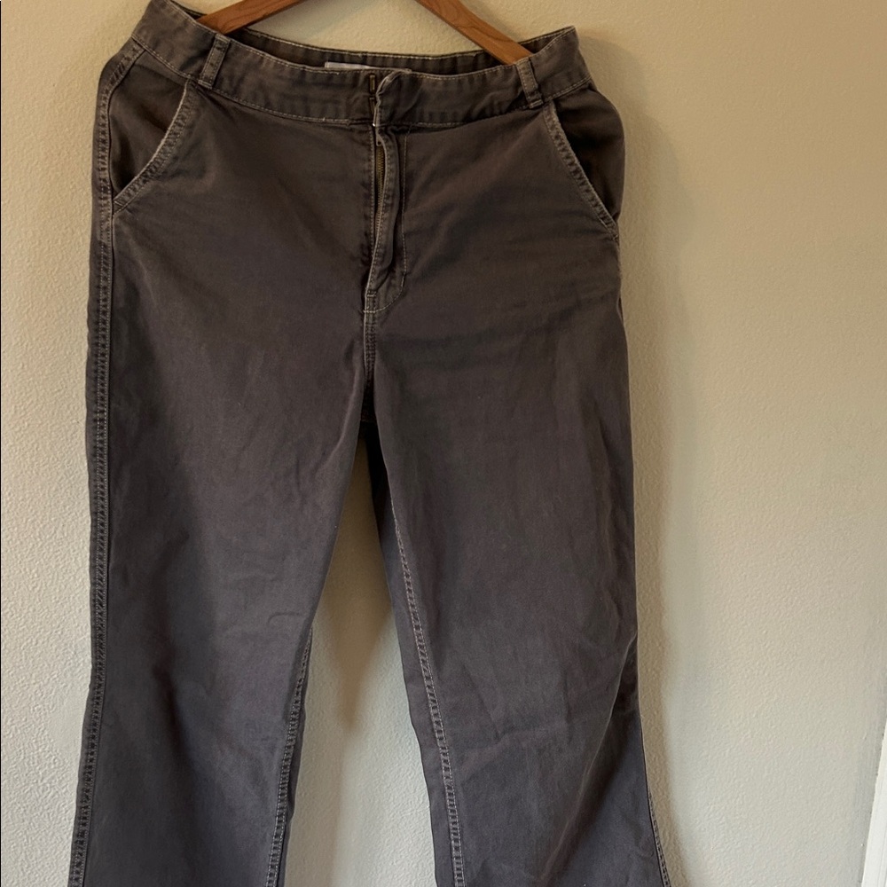 👖Zara Chino Gray Wide Leg Fit Pants - Comfortable and Cozy - Size 4 - Picture 7 of 12
